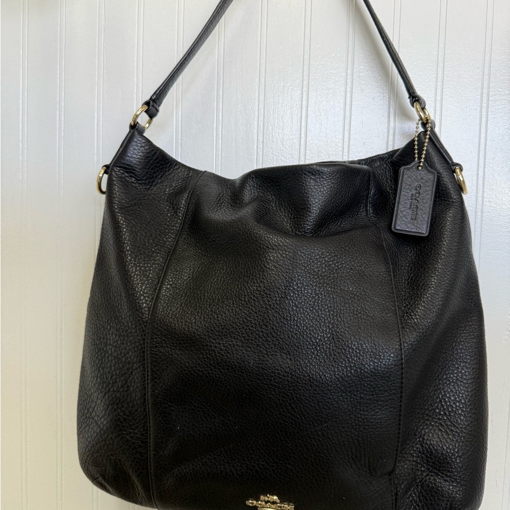 Coach Black Pebble Leather Women's Bag